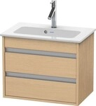 Duravit Ketho Waschtischunterbau wandh&auml;ngend Natur Eiche Matt 600x385x480 mm -
