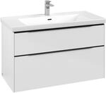 Villeroy & Boch Subway 3.0 Waschbeckenunterschrank, mit Beleuchtung, 2 Ausz&uuml;ge, 973