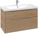 Villeroy & Boch Subway 3.0 Waschbeckenunterschrank, mit Beleuchtung, 2 Ausz&uuml;ge, 973