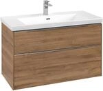 Villeroy & Boch Subway 3.0 Waschbeckenunterschrank, mit Beleuchtung, 2 Ausz&uuml;ge, 973