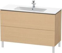 Duravit L-Cube Waschtischunterbau bodenstehend Natur Eiche Matt 1220x481x704 mm...