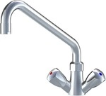 KWC Zweigriffmischer GASTRO Schwenkauslauf, A300 T200, chromeline,100945 100945