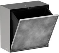 Hansgrohe Einbau Abfalleimer XtraStoris Rock 300/300/140 Edelstahl geb&uuml;rstet,