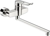Hansa Waschtischarmatur HANSACLINICA 0154 B&uuml;gelh Bed.he. lang Ausld. 377 mm DN15 chr
