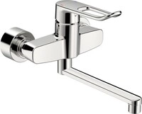 Hansa Waschtischarmatur HANSACLINICA 0153 B&uuml;gelh Bed.he. lang Ausld. 277 mm DN15 chr