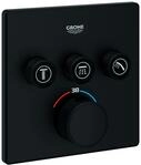 GROHE Thermostat Grohtherm SmartControl 102167 eckig FMS 3 ASV phantom black,