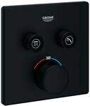 GROHE Thermostat Grohtherm SmartControl 102166 eckig FMS 2 ASV phantom black,