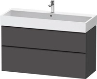 Duravit D-Neo Waschtischunterbau wandh&auml;ngend Graphit Matt 1184x442x625 mm -