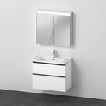 Duravit D-Neo M&ouml;belwaschtisch mit Waschtischunterbau und Spiegelschrank 800x480x2000