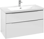 Villeroy & Boch Subway 3.0 Waschbeckenunterschrank, mit Beleuchtung, 2 Ausz&uuml;ge, 973