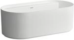 LAUFEN freistehende Badewanne Sonar 815x1600x535 aus Marbond m. HL m. Textur weiss