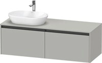 Duravit Ketho.2 Konsolenwaschtischunterbau wandh&auml;ngend Betongrau Matt...