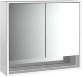 emco LED-Lichtspiegelschrank Loft mit Unterfach Aufputz, 800 mm, 2-t&uuml;rig...