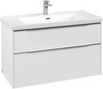 Villeroy & Boch Subway 3.0 Waschbeckenunterschrank, mit Beleuchtung, 2 Ausz&uuml;ge, 973