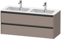 Duravit Ketho.2 Waschtischunterbau wandh&auml;ngend Basalt Matt 1280x480x550 mm -
