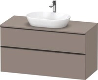 Duravit D-Neo Konsolenwaschtischunterbau wandh&auml;ngend Basalt Matt 1200x550x664...