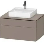 Duravit L-Cube Konsolenwaschtischunterbau wandh&auml;ngend Basalt Matt 820x550x482...