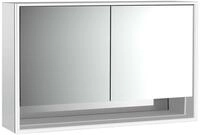emco LED-Lichtspiegelschrank Loft mit Unterfach Aufputz, 1300 mm, 2-t&uuml;rig...