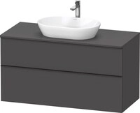 Duravit D-Neo Konsolenwaschtischunterbau wandh&auml;ngend Graphit Matt 1200x550x664...