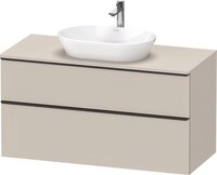 Duravit D-Neo Konsolenwaschtischunterbau wandh&auml;ngend Taupe Matt 1200x550x664...