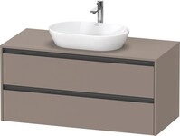 Duravit Ketho.2 Konsolenwaschtischunterbau wandh&auml;ngend Basalt Matt...