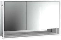 emco LED-Lichtspiegelschrank Loft mit Unterfach Unterputz, 1600 mm, 3-t&uuml;rig