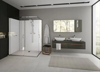Hoesch Duschabtrennung nUnity Eckversion 1200x800 Eckeinstieg mit Schiebet&uuml;ren und
