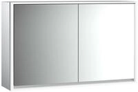 emco LED-Lichtspiegelschrank Loft Aufputz, 1300 mm, 2-t&uuml;rig R&uuml;ckwand...