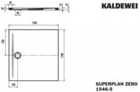 Kaldewei Duschwanne SUPERPLAN ZERO Mod.1546-5, 1100 x 1100, sm100,Wt extrafl.