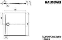 Kaldewei Duschwanne SUPERPLAN ZERO Mod.1560-5, 1200 x 1200, alpin. matt,PEFF,Wt