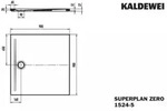 Kaldewei Duschwanne SUPERPLAN ZERO Mod.1524-5, 900 x 900, alpin. matt,Wt extrafl.