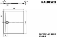 Kaldewei Duschwanne SUPERPLAN ZERO Mod.1544-5, 1000 x 1100, sm100,SEC,Wt extrafl.