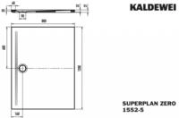 Kaldewei Duschwanne SUPERPLAN ZERO Mod.1552-5, 800 x 1200, sm100,PEFF,Wt extrafl.