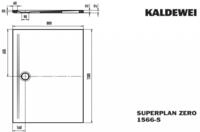 Kaldewei Duschwanne SUPERPLAN ZERO Mod.1566-5, 800 x 1300, sm100,SEC,Wt extrafl.