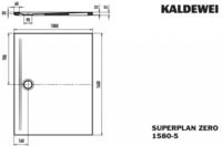 Kaldewei Duschwanne SUPERPLAN ZERO Mod.1580-5, 1000 x 1400, sm100,PEFF,Wt extrafl.