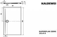 Kaldewei Duschwanne SUPERPLAN ZERO Mod.1614-5, 800 x 1800, sm100,SEC,Wt extrafl.