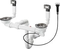 Hansgrohe Ab- und &Uuml;berlaufgarnitur BSO mit Excenterbedienung 370 x 370 D15-11,