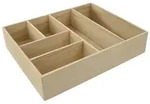Fackelmann Schubladen-Box Buche 26x7x32 cm, 86892 86892