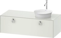 Duravit White Tulip Konsolenwaschtischunterbau wandh&auml;ngend Wei&szlig; Seidenmatt