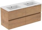 Ideal Standard M&ouml;belpaket Eurovit+ m.WT 121cm Weiss u.Schrank 120cm 4 Ausz. Hamilton