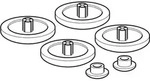 Geberit Sitz-/Deckelpuffer 598094000 wei&szlig; f&uuml;r WC-Sitz...