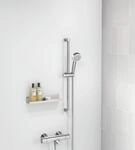 Hansa Wanne und Brause Armatur mit, Brausestangengarnitur HANSABASIC 5516, 55162131