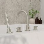 Steinberg Serie 100 4-Loch Wanne/Brause-Standarmatur, brushed nickel, 100 2400 BN 100
