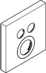 Hansgrohe Rosette ShowerSelect Thermostat 2 Verbraucher 155x155mm chrom,...