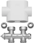 Kermi Ventilhahnblock, D-w Durchgang, Blende wei&szlig;, 1 St&uuml;ck/VPM, ZV00400001