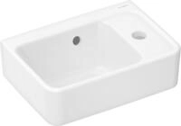 Hansgrohe Handwaschbecken Xanuia Q 360x250mm mit Hahnloch und &Uuml;berlauf wei&szlig;,