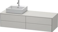 Duravit XSquare Konsolenwaschtischunterbau wandh&auml;ngend Betongrau Matt 1600x548x400