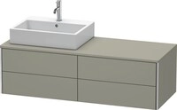 Duravit XSquare Konsolenwaschtischunterbau wandh&auml;ngend Stein Grau Seidenmatt