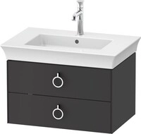 Duravit White Tulip Waschtischunterbau wandh&auml;ngend Graphit Seidenmatt 684x458x410 mm
