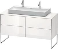 Duravit XSquare Konsolenwaschtischunterbau bodenstehend Wei&szlig; Hochglanz 1400x548x778